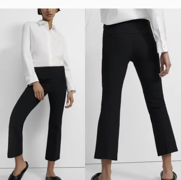 THEORY Yoke Pants Black New Sz.8 - Picture 1 of 9